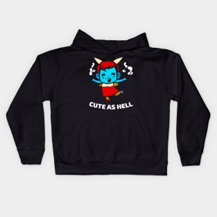 Cute as Hell Little Cute Demon Girl Kids Hoodie